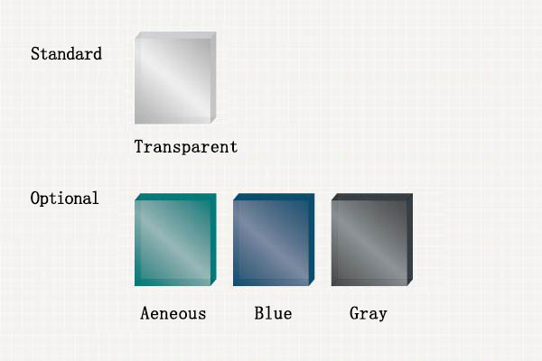 Varios colores para las placas de vidrio interiores